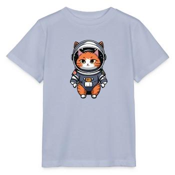 Voyage dans l’espace pour chat - T-shirt bio MINI CREATOR Stanley/Stella Enfant - lavande-violet - Devant - Braiden (125cm)