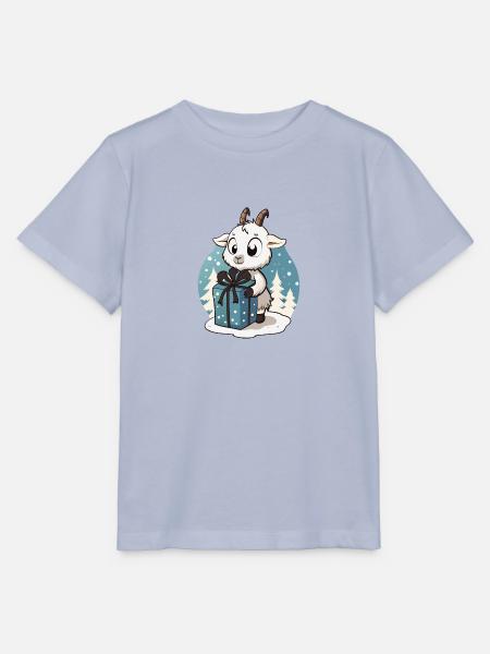 Niedliche Ziege packt Geschenk aus - Stanley/Stella Kinder T-Shirt MINI CREATOR  - Lavendel-Violett