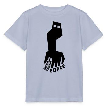 BECAUSE I AM THE FORCE - Stanley/Stella Kinder T-Shirt MINI CREATOR  - Lavendel-Violett - Vorne - Braiden (125cm)