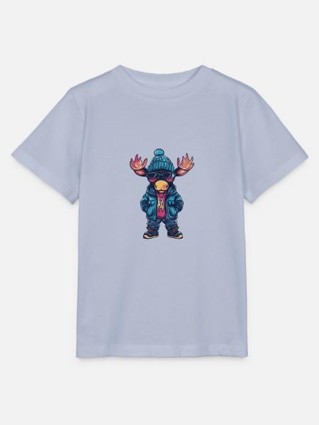 Elch Winter - Stanley/Stella Kinder T-Shirt MINI CREATOR  - Lavendel-Violett