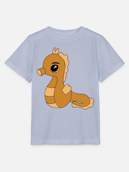 Knuffiges Seepferdchen - Stanley/Stella Kinder T-Shirt MINI CREATOR - Lavendel-Violett