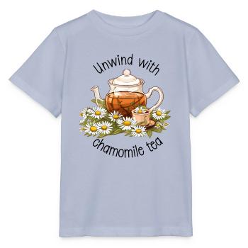 Entspannen Sie sich mit Kamillentee, Aquarell - Stanley/Stella Kinder T-Shirt MINI CREATOR  - Lavendel-Violett - Vorne - Braiden (125cm)