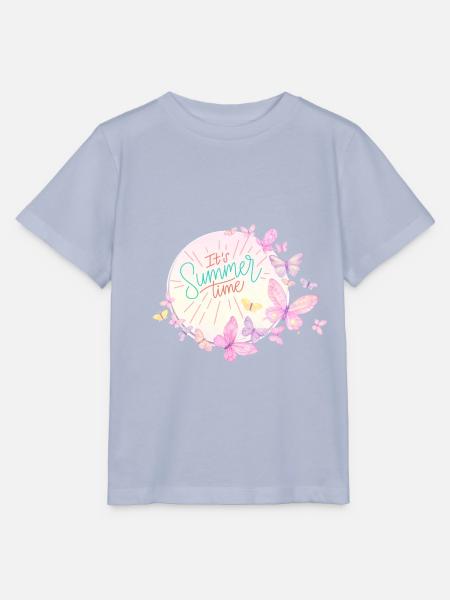 Schmetterlinge Blumen Sommer Urlaubszeit - Stanley/Stella Kinder T-Shirt MINI CREATOR - Lavendel-Violett