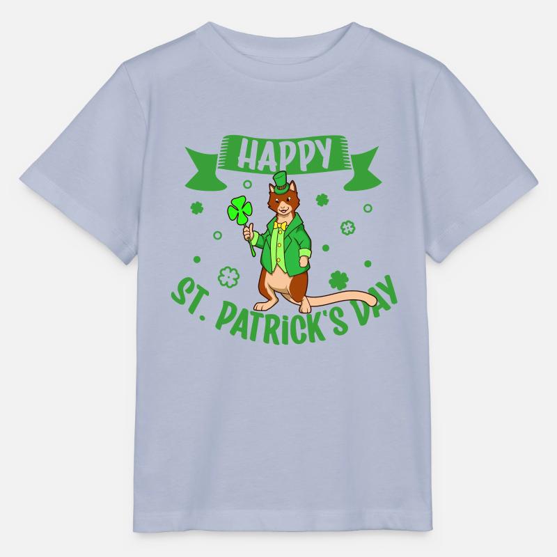 St Patrick's Kangaroo - Happy St Patrick's Day - Stanley/Stella MINI CREATOR Kids’ T-Shirt - lavender-violet