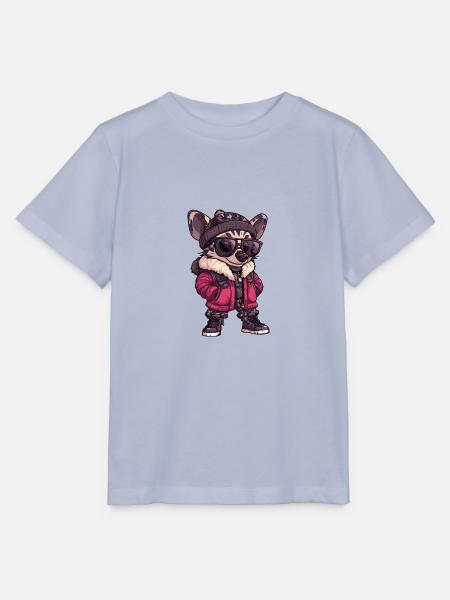 Hyäne Winter - Stanley/Stella Kinder T-Shirt MINI CREATOR - Lavendel-Violett