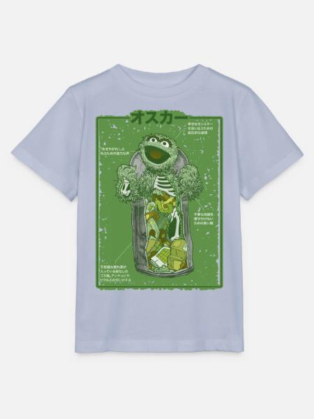 Sesamstraße Oscar Anatomie Mülltonne - Stanley/Stella Kinder T-Shirt MINI CREATOR  - Lavendel-Violett