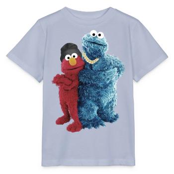 Sesamstraße Gangster Krümelmonster & Elmo - Stanley/Stella Kinder T-Shirt MINI CREATOR  - Lavendel-Violett - Vorne - Braiden (125cm)