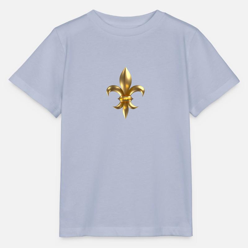 Fleur de Lys / Fleur de Lis 3D Gold Look - Stanley/Stella MINI CREATOR Kids’ T-Shirt - lavender-violet