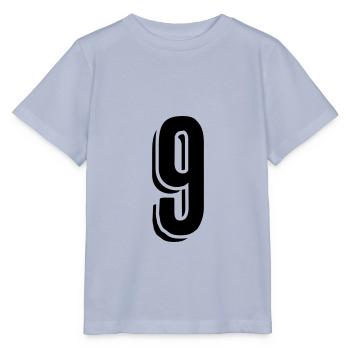 Maillot numéro neuf - numéro - 9 - T-shirt bio MINI CREATOR Stanley/Stella Enfant - lavande-violet - Devant - Braiden (125cm)