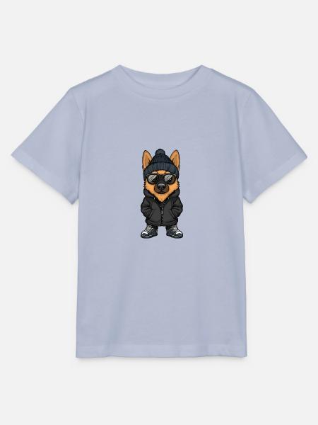 Schäferhund Winter - Stanley/Stella Kinder T-Shirt MINI CREATOR - Lavendel-Violett