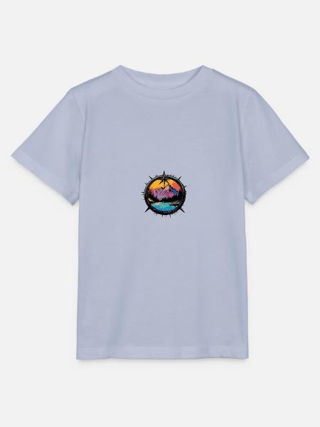 Berge Kompass Landschaft - Stanley/Stella Kinder T-Shirt MINI CREATOR - Lavendel-Violett