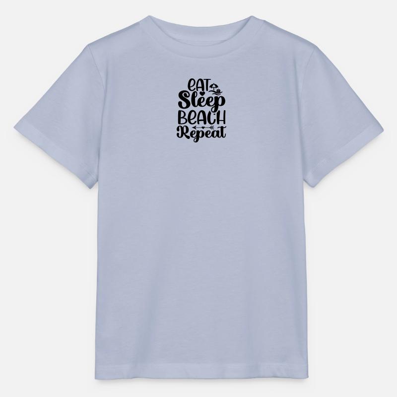 Eat Sleep Beach Repeat - Stanley/Stella Kinder T-Shirt MINI CREATOR  - Lavendel-Violett