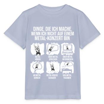 Heavy Metal Konzert Fan Metal Geste - Stanley/Stella Kinder T-Shirt MINI CREATOR  - Lavendel-Violett - Vorne - Braiden (125cm)