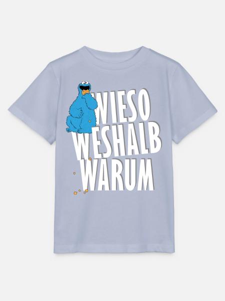 Sesamstraße Krümelmonster Wieso Weshalb Warum - Stanley/Stella Kinder T-Shirt MINI CREATOR  - Lavendel-Violett