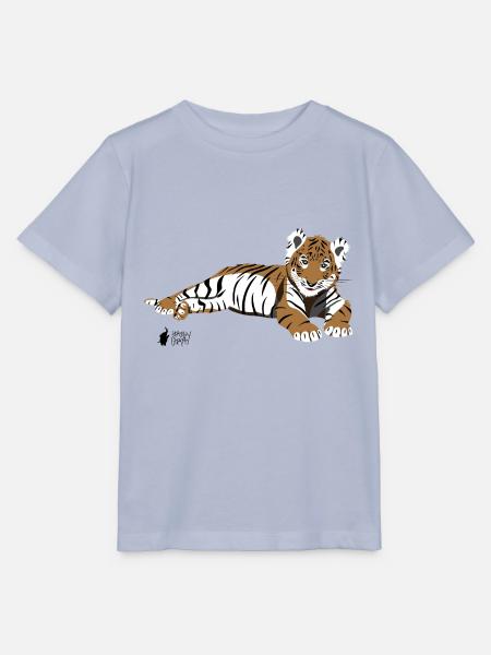 Tiger liegend - Stanley/Stella Kinder T-Shirt MINI CREATOR  - Lavendel-Violett