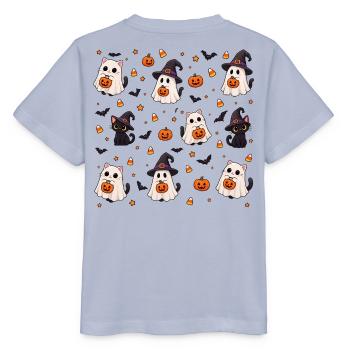 Cutes Halloween-Katzen-Muster - Stanley/Stella Kinder T-Shirt MINI CREATOR  - Lavendel-Violett - Hinten - Braiden (125cm)