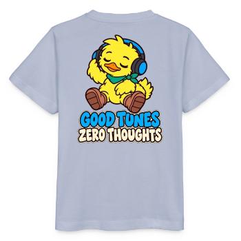 Duck mit Kopfhörern – Good Tunes Zero Thougts - Stanley/Stella Kinder T-Shirt MINI CREATOR  - Lavendel-Violett - Hinten - Braiden (125cm)