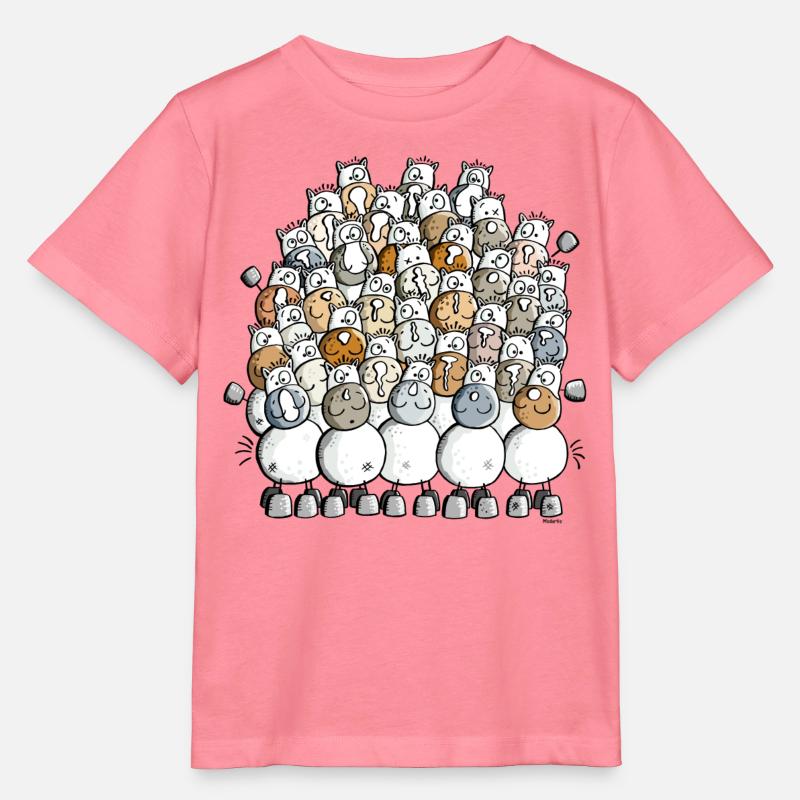 Weißer Pferdehaufen - Pferde - Stanley/Stella Kinder T-Shirt MINI CREATOR  - Pink 