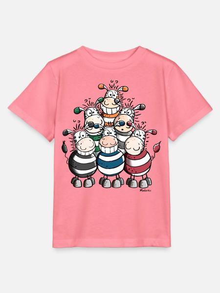 Bunter Zebrahaufen - Stanley/Stella Kinder T-Shirt MINI CREATOR - Pink