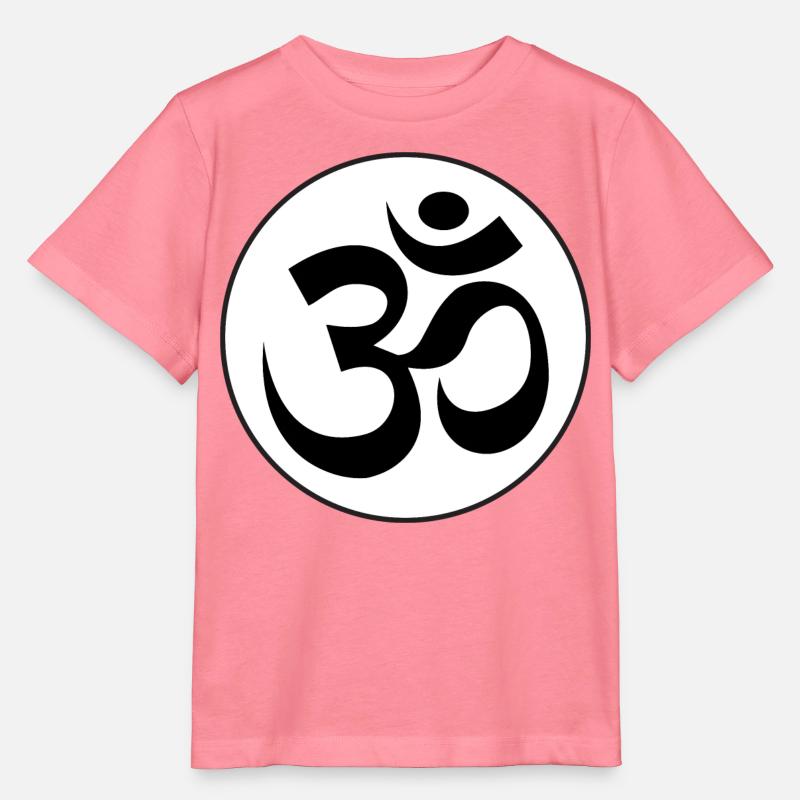 autocollant rond om aum sacré son hindouisme Inde - T-shirt bio MINI CREATOR Stanley/Stella Enfant - rose 