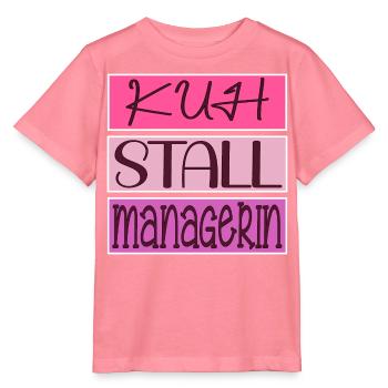 KUH STALL MANAGERIN - Stanley/Stella Kinder T-Shirt MINI CREATOR  - Pink  - Vorne