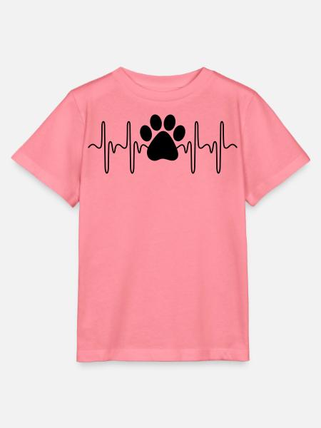 Pfote Herzschlag - Stanley/Stella Kinder T-Shirt MINI CREATOR - Pink