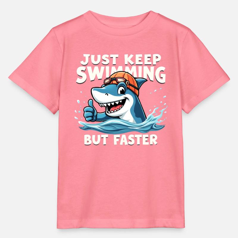 Continuez à nager, mais plus vite - T-shirt bio MINI CREATOR Stanley/Stella Enfant - rose