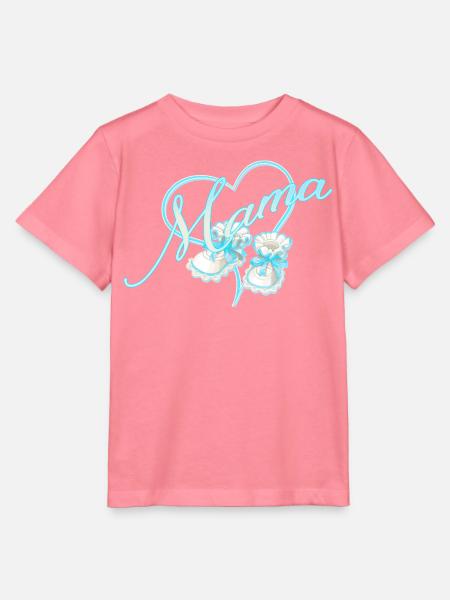 Mama mit Herz & Babyschuhe in Himmelblau - Stanley/Stella Kinder T-Shirt MINI CREATOR - Pink