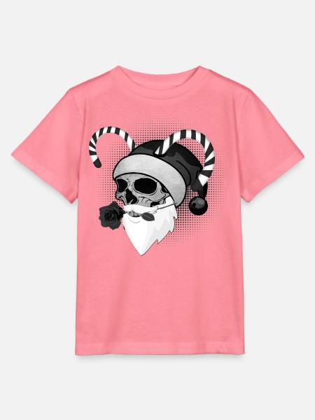 Weihnachtsmann Totenschädel Rose Hörner - Stanley/Stella Kinder T-Shirt MINI CREATOR - Pink