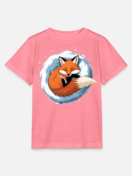 Winterfuchs im Eiskreis - Stanley/Stella Kinder T-Shirt MINI CREATOR  - Pink 