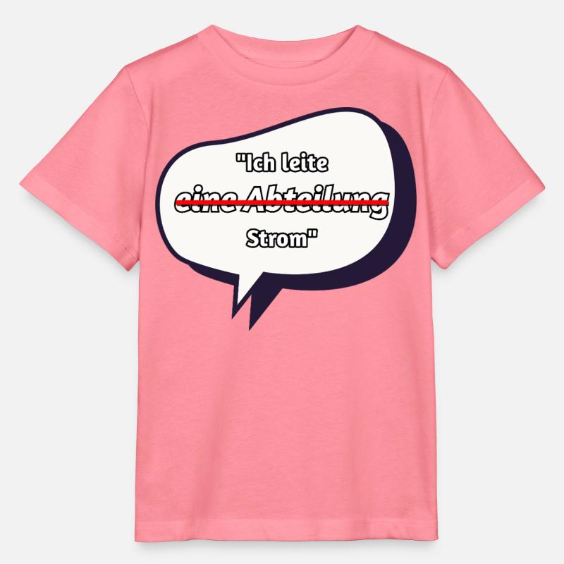 Ich leite Strom Spruch - Stanley/Stella Kinder T-Shirt MINI CREATOR  - Pink 