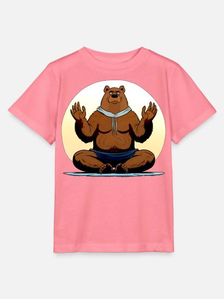 Bären Yoga - Stanley/Stella Kinder T-Shirt MINI CREATOR - Pink