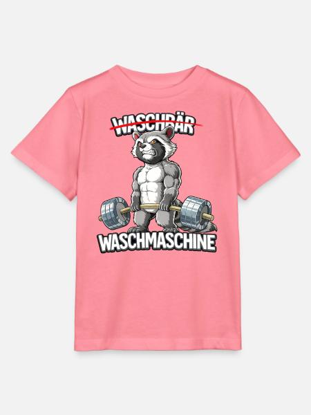 Waschbär Waschmaschine - Stanley/Stella Kinder T-Shirt MINI CREATOR - Pink