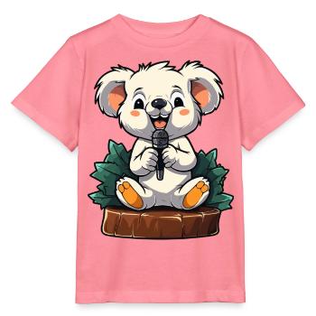 Kleiner Koala Karaoke auf Bühne - Stanley/Stella Kinder T-Shirt MINI CREATOR  - Pink  - Vorne