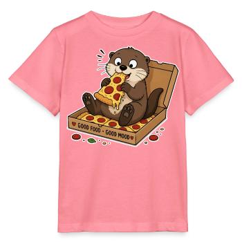Otter with pizza: snack pleasure in a carton - Stanley/Stella MINI CREATOR Kids’ T-Shirt - pink joy  - Front