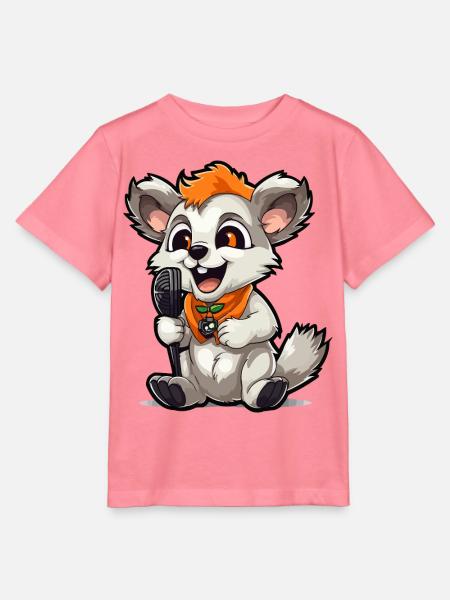 Singtierchen mit Mikrofon - Stanley/Stella Kinder T-Shirt MINI CREATOR - Pink