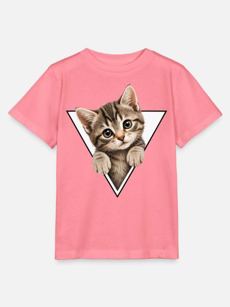 Kätzchen im Dreieck - Stanley/Stella Kinder T-Shirt MINI CREATOR - Pink