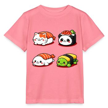 Kawaii Sushi Tierchen Parade - Stanley/Stella Kinder T-Shirt MINI CREATOR  - Pink  - Vorne