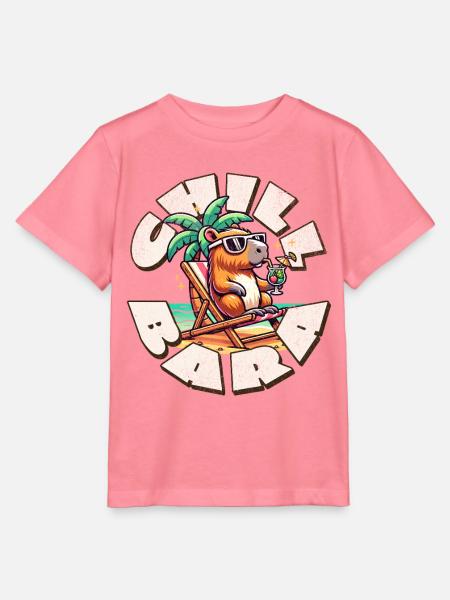 Chill Capybara - Stanley/Stella Kinder T-Shirt MINI CREATOR  - Pink 