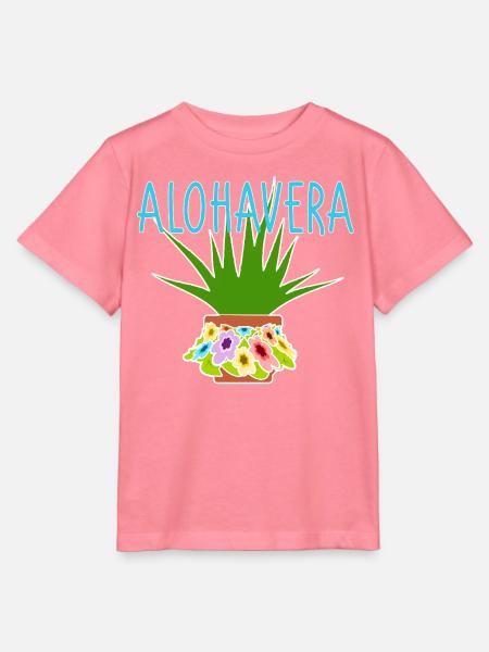 Aloe-Vera-Witz Pflanzen-Humor - Stanley/Stella Kinder T-Shirt MINI CREATOR  - Pink 