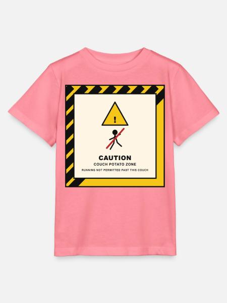 Vorsicht Couch-Potato Zone - Stanley/Stella Kinder T-Shirt MINI CREATOR - Pink