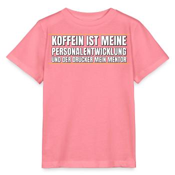 Koffein ist meine Mentorenquelle - Stanley/Stella Kinder T-Shirt MINI CREATOR  - Pink  - Vorne