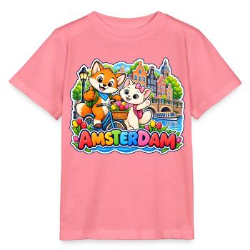 Tavi & Nela in Amsterdam - Stanley/Stella Kinder T-Shirt MINI CREATOR  - Pink  - Vorne