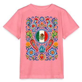 Mexiko | Nopal, Agave & Volkskunst - Stanley/Stella Kinder T-Shirt MINI CREATOR  - Pink  - Vorne