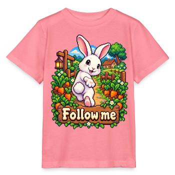 Folge mir: Osterhase im Garten - Stanley/Stella Kinder T-Shirt MINI CREATOR  - Pink  - Vorne