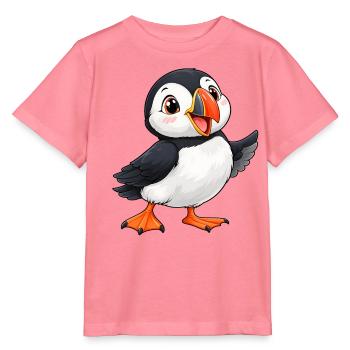 Papageientaucher Kawaii Style – Süßer Vogel - Stanley/Stella Kinder T-Shirt MINI CREATOR  - Pink  - Vorne