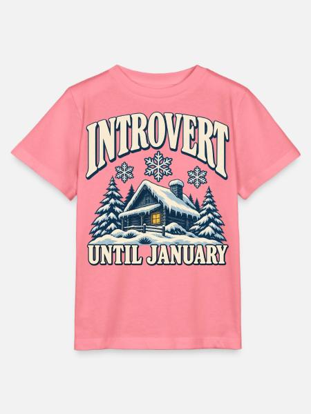 Introvert Until January - Stanley/Stella Kinder T-Shirt MINI CREATOR - Pink