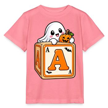 Kürbisgeist auf Spielwürfeln - Stanley/Stella Kinder T-Shirt MINI CREATOR  - Pink  - Vorne