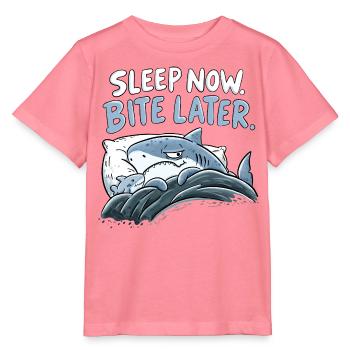 Sleep Now Bite Later Hai Schlaf Humor Haifamilie - Stanley/Stella Kinder T-Shirt MINI CREATOR  - Pink  - Vorne
