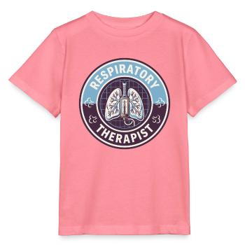 Vintage-Abzeichen für Atemtherapeuten und menschliche Lungen - Stanley/Stella Kinder T-Shirt MINI CREATOR  - Pink  - Vorne
